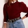 Ba&Sh Yaly Sweater in Bordeaux for women