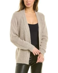 ba&sh Boris Alpaca & Linen-Blend Cardigan for women