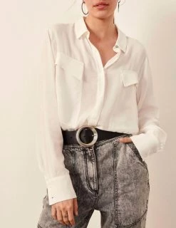 Ba&Sh Soul Shirt in Off White for women