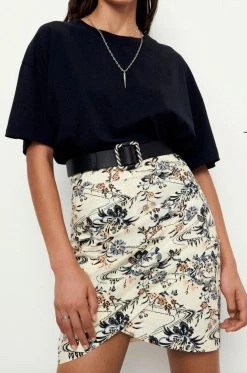 Ba&Sh Falco Mini Skirt in Ecru for women