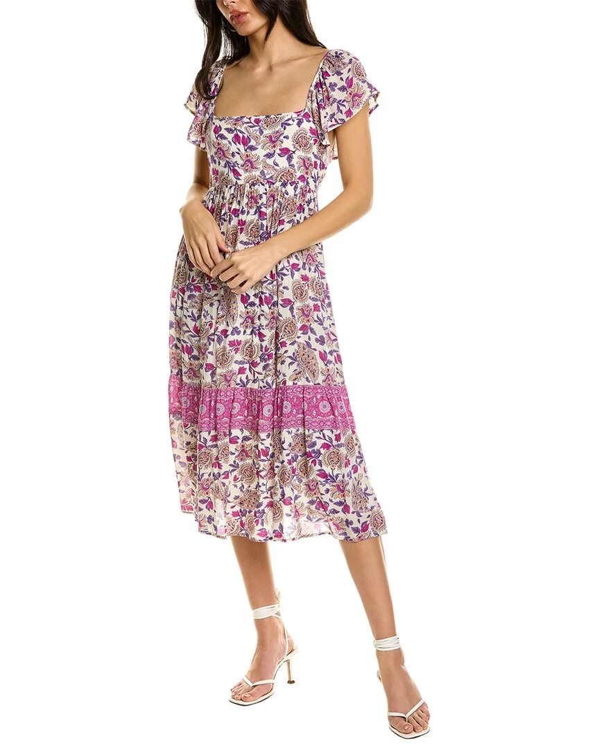 ba&sh Cap Sleeve Midi Dress for women 1 ba&sh Cap Sleeve Midi Dress for women