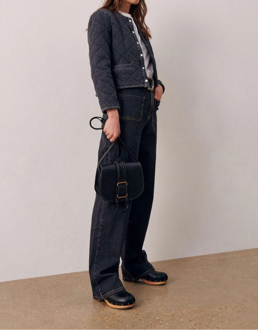 Ba&Sh Django Wide Leg Jean in Black for women 2 Ba&Sh Django Wide Leg Jean in Black for women - Image 2