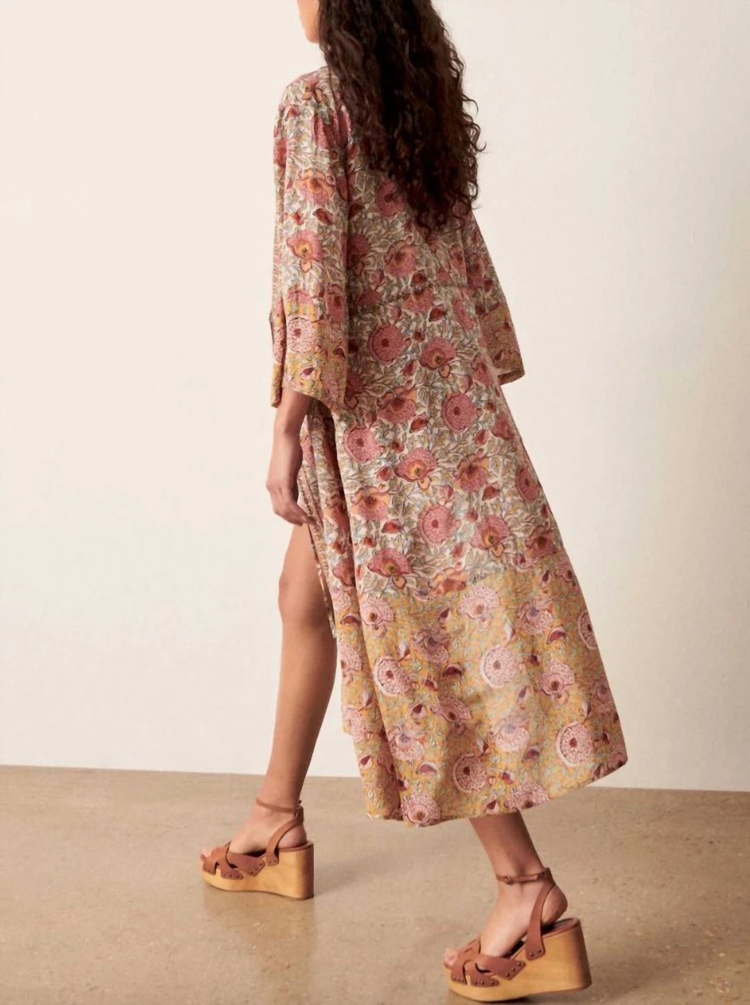 Ba&Sh Vini Kimono in Ochre for women 3 Ba&Sh Vini Kimono in Ochre for women - Image 3