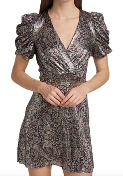 Ba&Sh Gala Printed Mini Dress in Noir for women