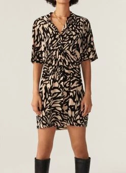 Ba&Sh Groove Dress in Noir for women