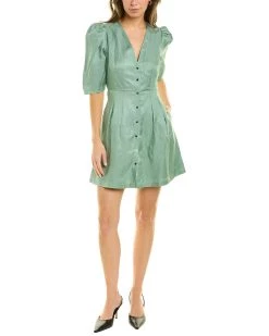 ba&sh Stri Linen-Blend Mini Dress for women