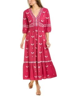 ba&sh Embroidered Midi Dress for women