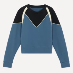 Ba&Sh Brick Cotton Sweatshirt In Blue for women -BaSh store 98b032ac6bdf42c38840174393a6b590 1080x