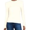 BA & SH Womens Puff Sleeve Ribbed Pullover Sweater