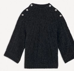 Ba&Sh Barthy Bejewelled Sweater in Carbone for women -BaSh store a65f2575687d4192a1826ff4d392efac 1080x