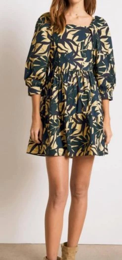 Ba&Sh Winny Printed Cotton Dress in Bleu for women