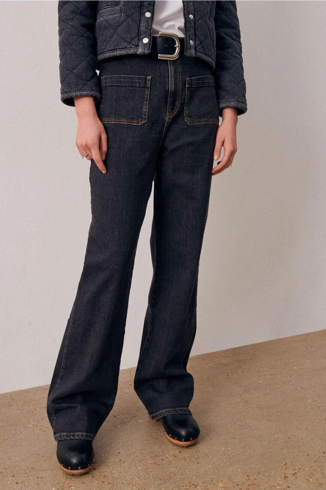 Ba&Sh Django Wide Leg Jean in Black for women 1 Ba&Sh Django Wide Leg Jean in Black for women