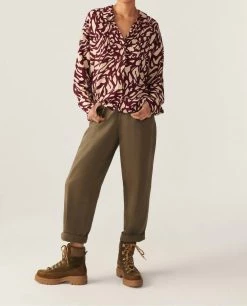 Ba&Sh Gala Shirt in Bordeaux for women