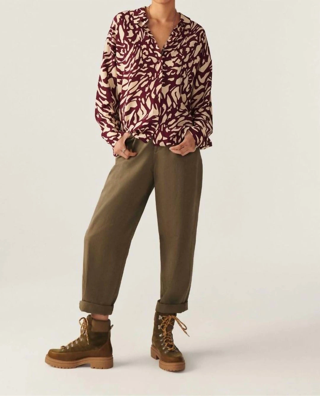 Ba&Sh Gala Shirt in Bordeaux for women 1 Ba&Sh Gala Shirt in Bordeaux for women