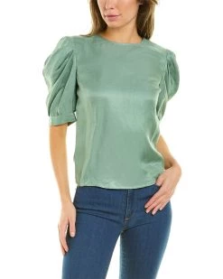 ba&sh Elbow Sleeve Linen-Blend Blouse for women