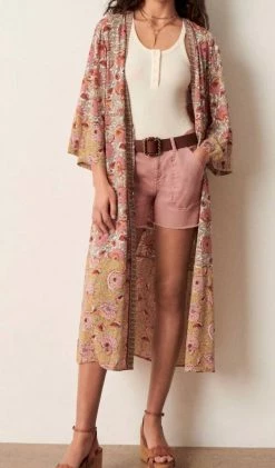 Ba&Sh Vini Kimono in Ochre for women