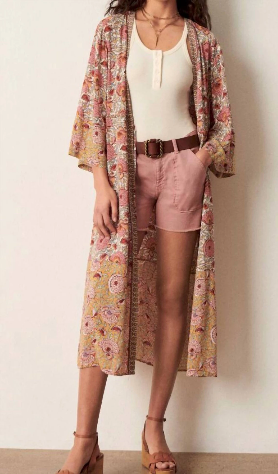 Ba&Sh Vini Kimono in Ochre for women 1 Ba&Sh Vini Kimono in Ochre for women