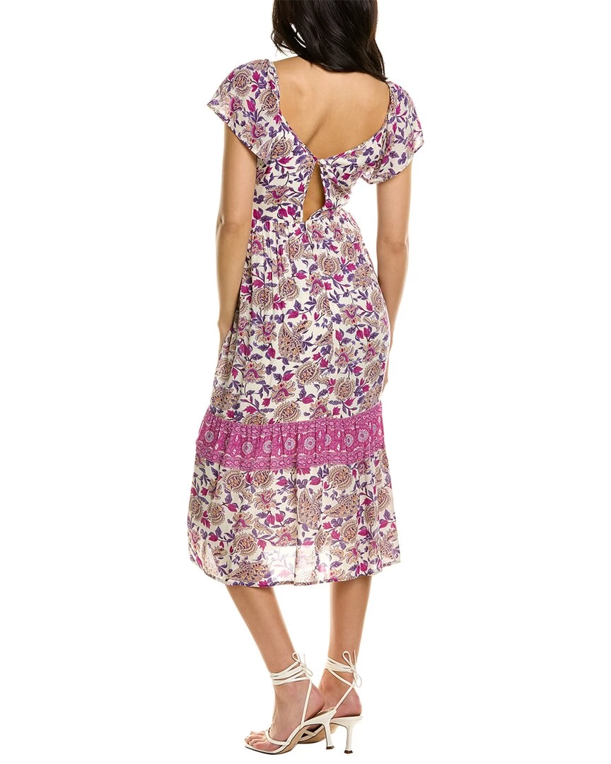 ba&sh Cap Sleeve Midi Dress for women 2 ba&sh Cap Sleeve Midi Dress for women - Image 2