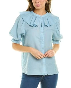 Ba&sh Ruffle Neck Top for women