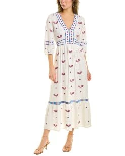 ba&sh Embroidered Midi Dress for women