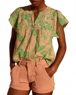 Ba&Sh Oxana Blouse in Green for women